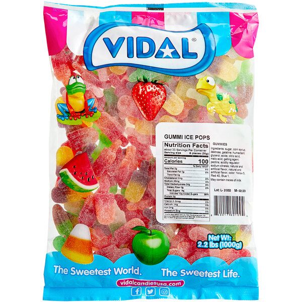 Vidal 2.2 Lb Ice Pops Gummi Bulk