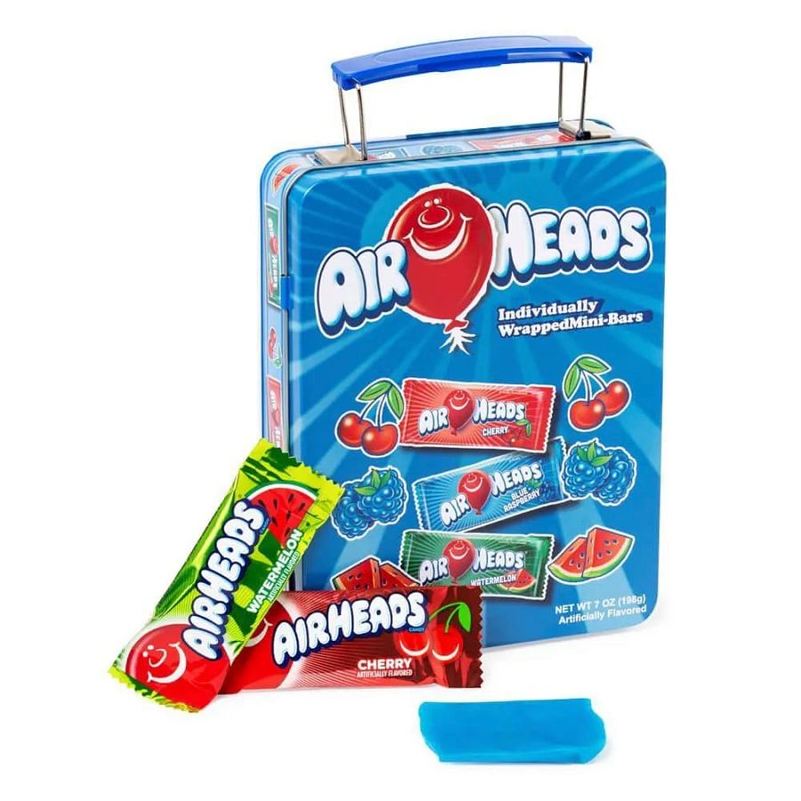 Airheads Mega Lunch Box Tin Filled Candy  6.3oz