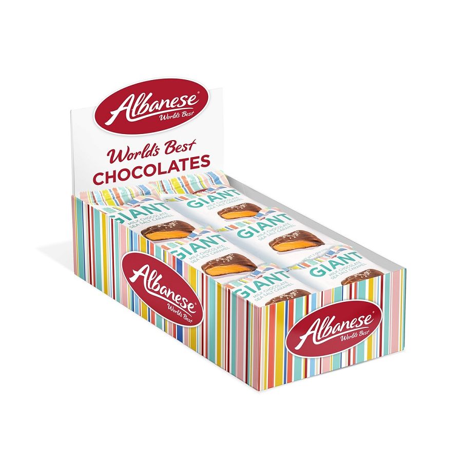 Albanese GIANT Milk Chocolate Sea Salt Caramel 2.47oz  20 ct