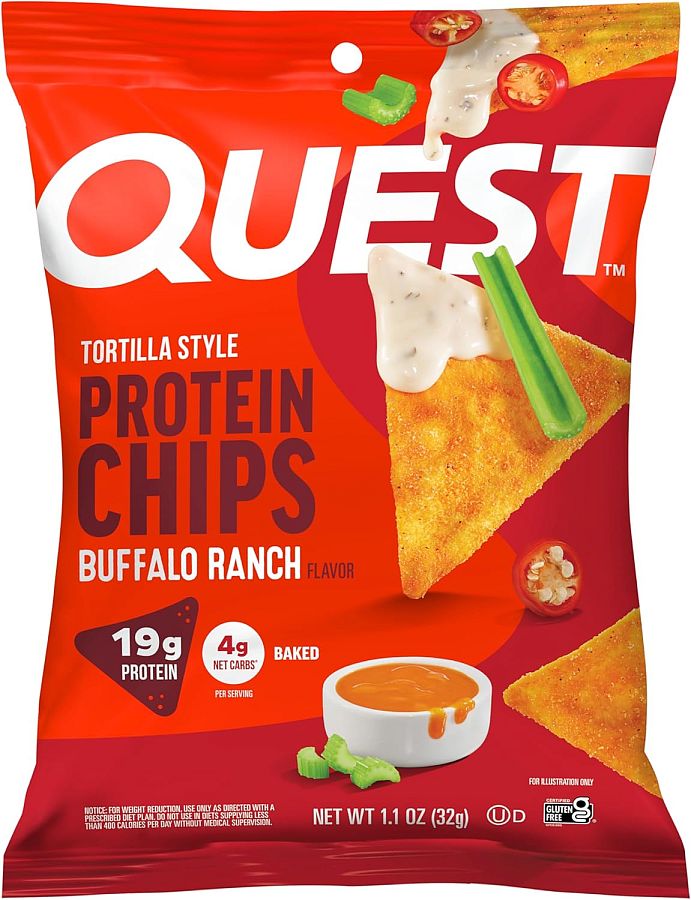 Quest Protein Chips Buffalo Ranch 1.1 oz 8ct Tray