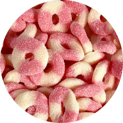 Fini Spain Gummiroos Sour Pink Lemonade Gummy Rings 2.2 lbs