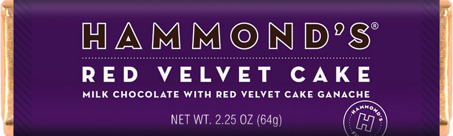 Hammond's Red Velvet Ganache Milk Chocolate Bar 2.25 oz 12 ct