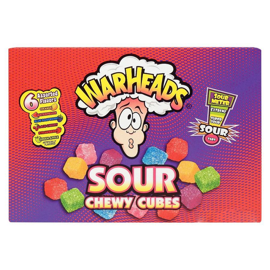 Warheads Chewy Cube 4 Oz 12 Ct Theater Box