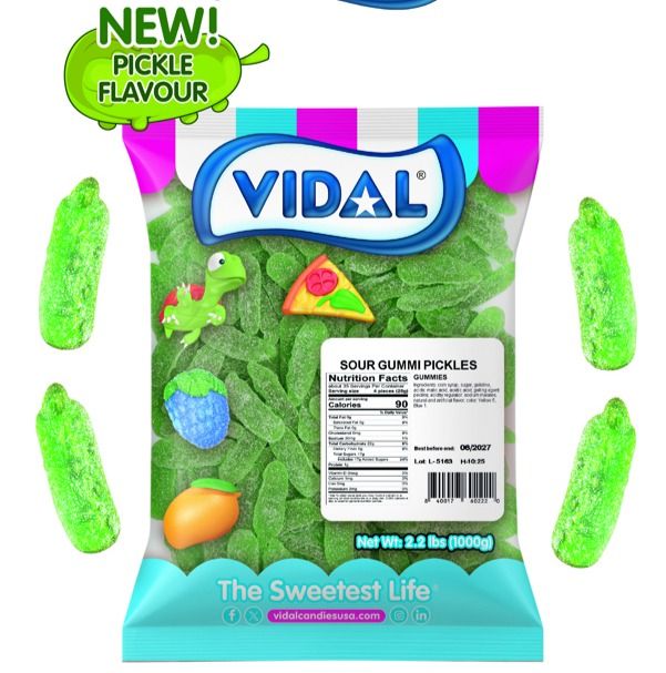 Vidal Sour Gummy Pickles 2.2 lb