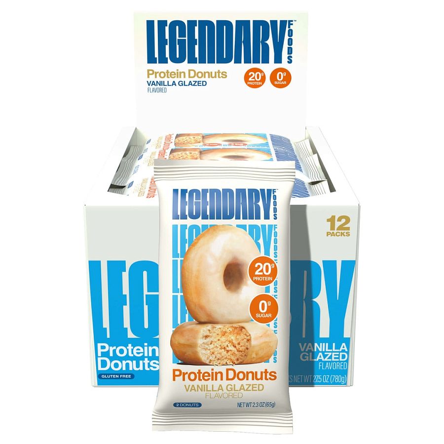Legendary Protein Donuts Vanilla Glazed 2.2 oz 12 ct
