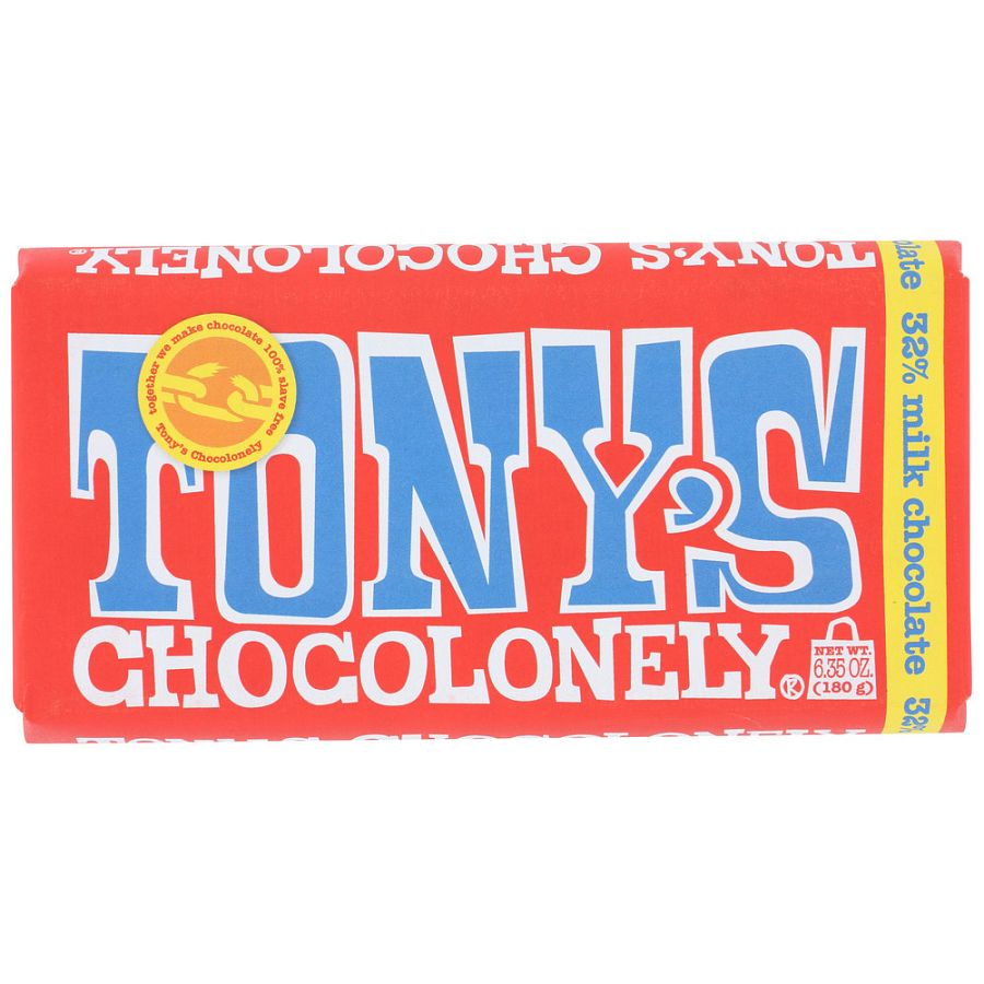 Tonys Chocolonely Milk 6.35 Oz Bar Large