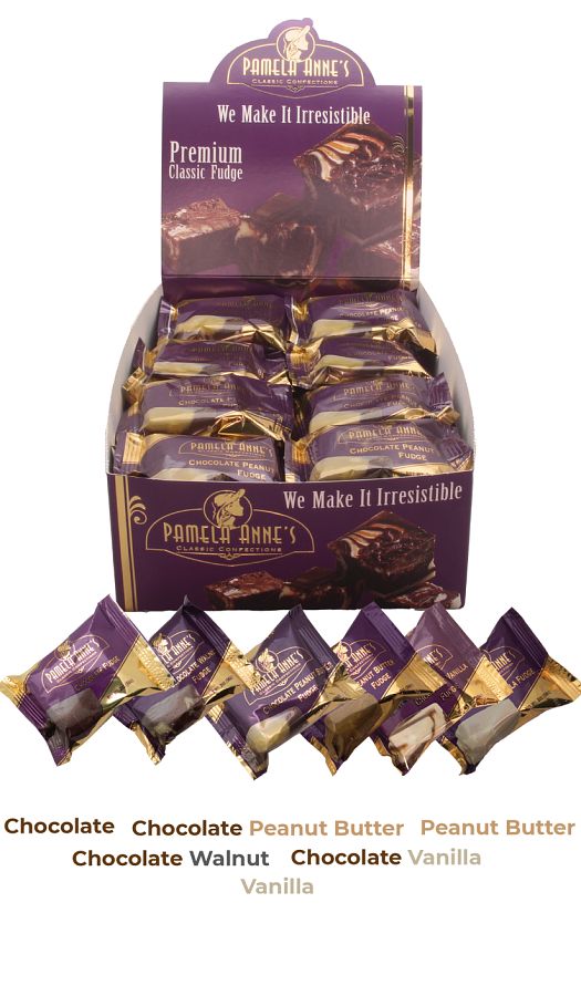 Pamela Anne's Premium Classig Fudge 6 Flavor Assorted 2oz 24ct