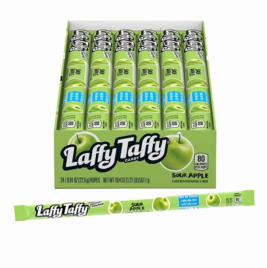Laffy Taffy Rope Sour Apple 24 Count 0.81 ounce