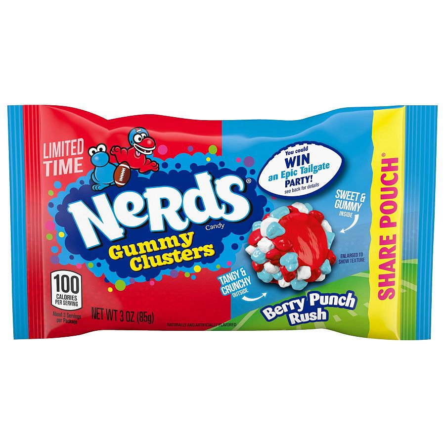 Nerds Gummy Clusters Berry Punch Rush 3 oz Share 12 ct