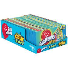 Airheads Sour Bars Theater Box 12 Count 6 Bars Each