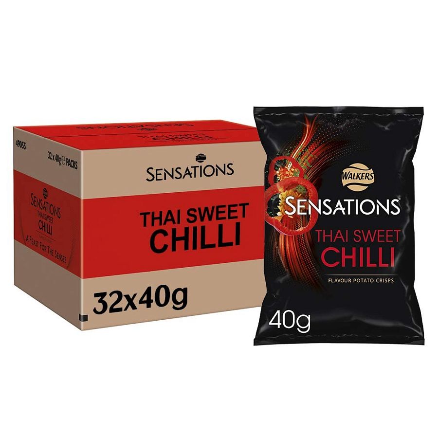 Walkers UK Import Chips Sensations Thai Sweet Chili 1.4oz 32ct