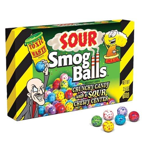 Sour Smog Balls 3.5 ounce 12 count theater box