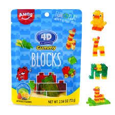 4D Amos Gummy Blocks 12 Ct 7 Oz Standing Bag