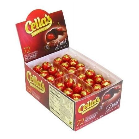 Cellas Dark Chocolate Covered Cherries Box 72 count