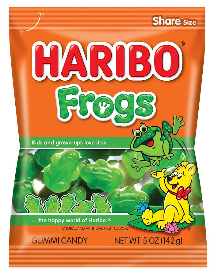 Haribo 5 Oz Green Frogs Peg Bag