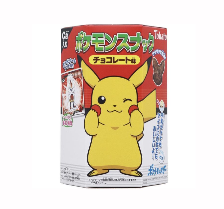 Tohato Japan Import Pokemon Chocolate Snack Cookie 0.8oz 12 ct