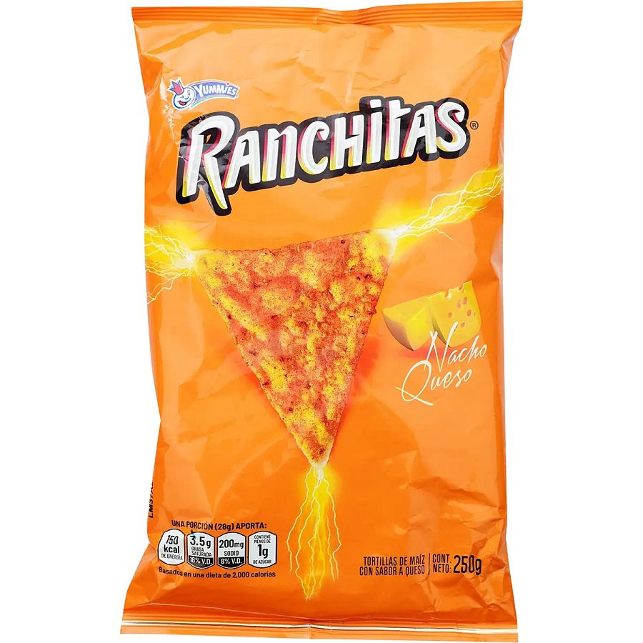 Yummies Ranchitas Tortilla Chips Nacho Cheese 5.3 oz 24 ct