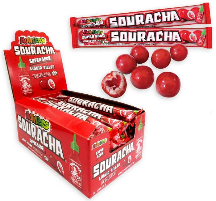 Howlers Souracha Liquid Filled Gumball Tube 2.79 oz 24ct
