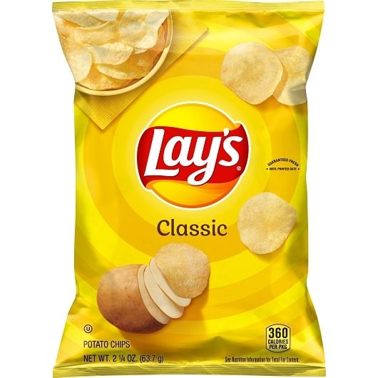 Lay's Classic Original Potato Chips 2.25 oz 24 ct XVL