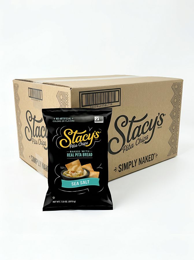 Stacy's Pita Chips Sea Salt  7.3oz 12ct