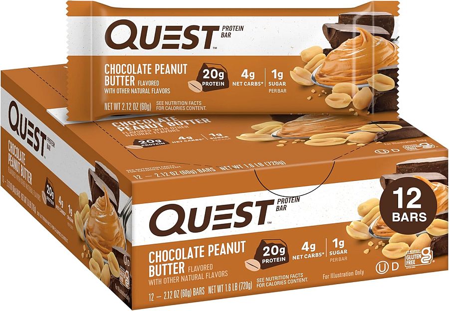 Quest Protein Bar Chocolate Peanut Butter 12 ct