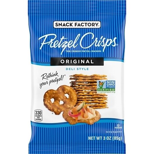 Snack Factory Pretzel Crisps Original 3oz 8ct Tray