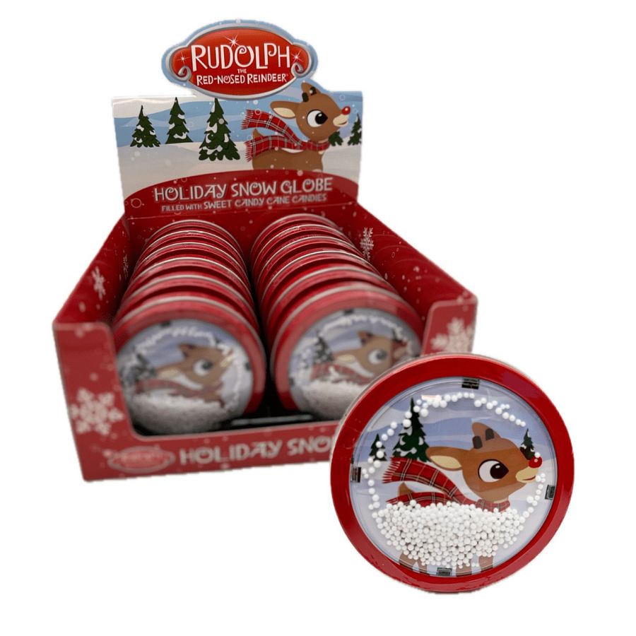 Rudolph Christmas Red-Nosed Reindeer Snow Globe 3.17oz 12ct