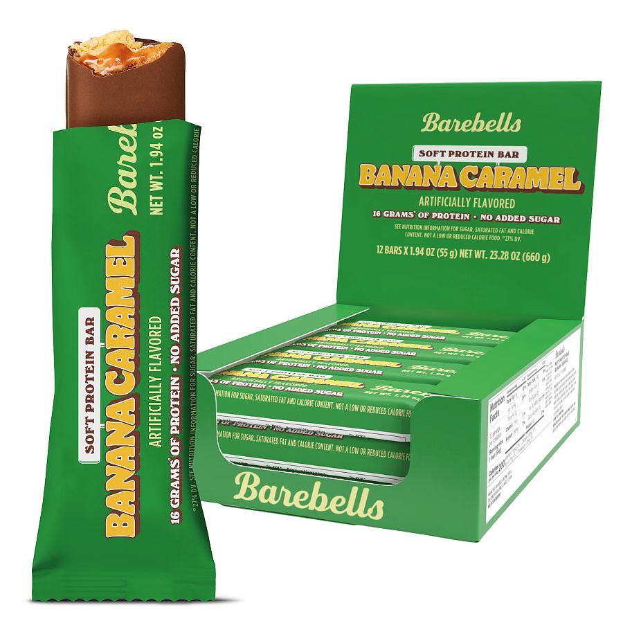 Barebells Protein Bar Banana Caramel 1.94 oz 12 ct