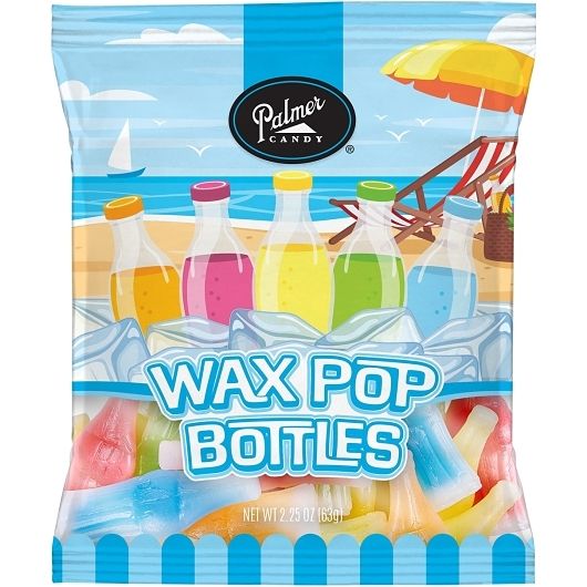 Wax Pop Bottle Liquid Filled Candy 2.25 oz Peg Bag 8ct