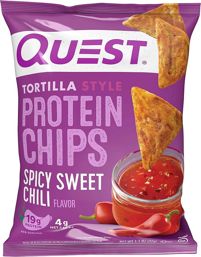 Quest Protein Chips Spicy Sweet Chili 1.1 oz 8ct Tray