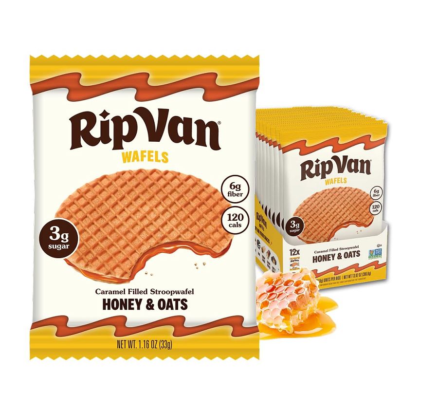 Rip Van Wafels Honey & Oats Stroopwafels 1.16 oz 12 ct