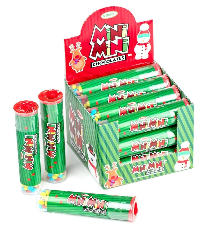 Gerrit Christmas Mini Mini Chocolate Tube 1oz 12 ct