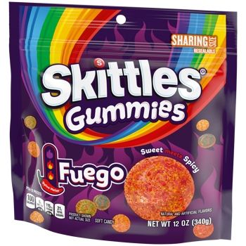 Skittles Fuego Gummies Share Size 12 oz Bag