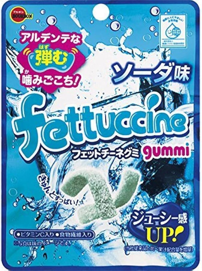 Bourbon Japan Fettucine Gummy Candy Soda Flavor 50g 10ct
