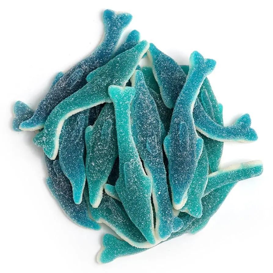 Jellioo Swedish Big Sour Dolphin Gummies 4.5" 2.2 lb