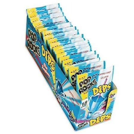 Pop Rocks Dips Blue Raspberry 18 Ct 0.63 Oz