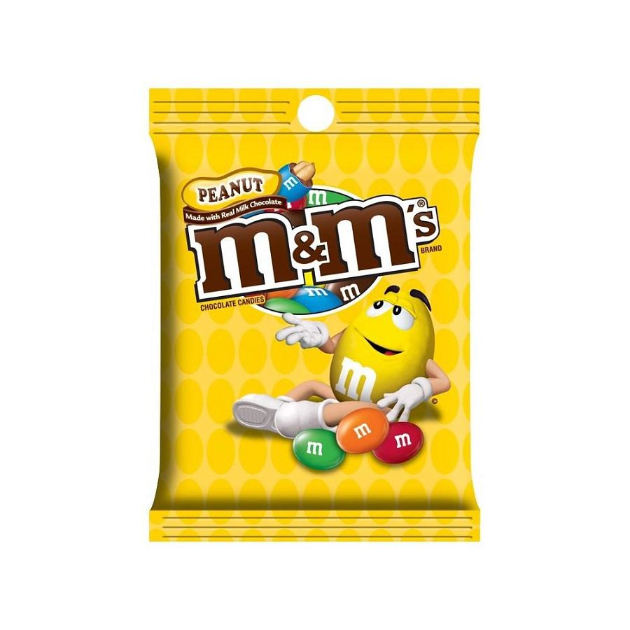 M&M5.3 Oz Peg Bag Peanut Milk Chocolate