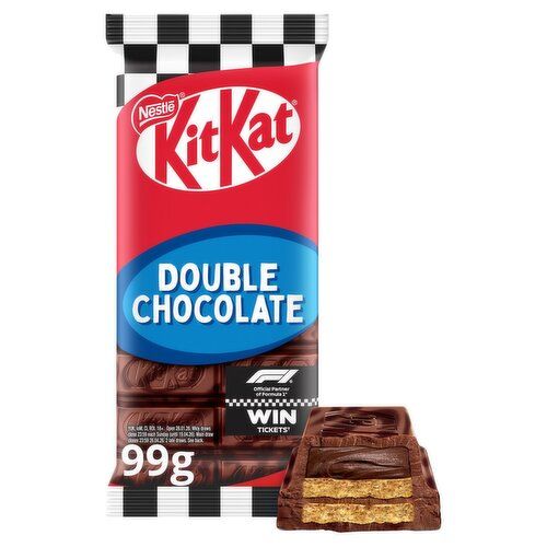 Kit Kat UK Import Double Chocolate Sharing Blocks 3.5 oz 15 ct Tray