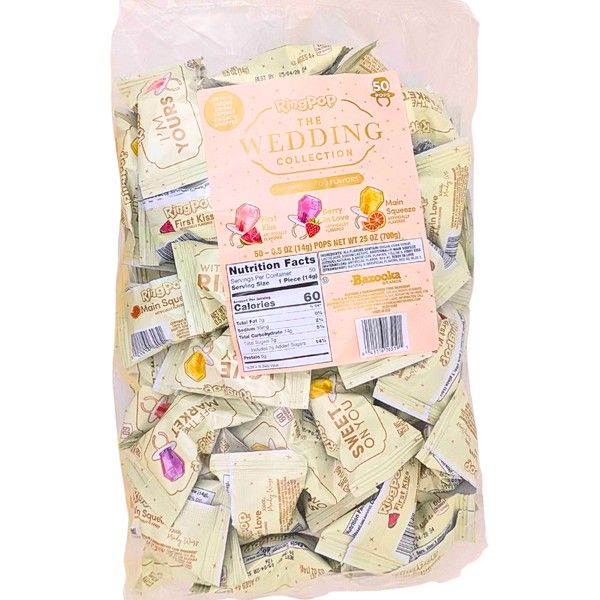 Ring Pop Bulk Wedding Collection Lollipop Rings  50ct