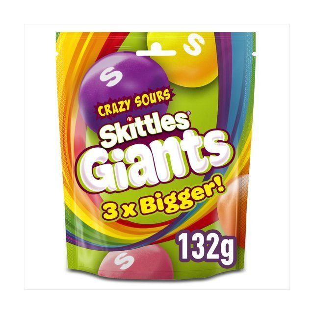 Skittles GIANTS Crazy Sour Candy 132 g 15ct Tray UK Import