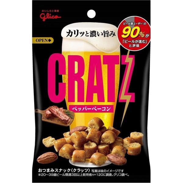 Glico Japan Cratz Crunchy Snack Cracked Pepper Bacon 42g 12ct