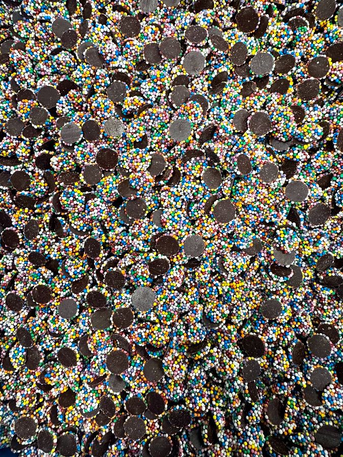 Dark Chocolate Mini NonPariels Rainbow Seeds 5lb