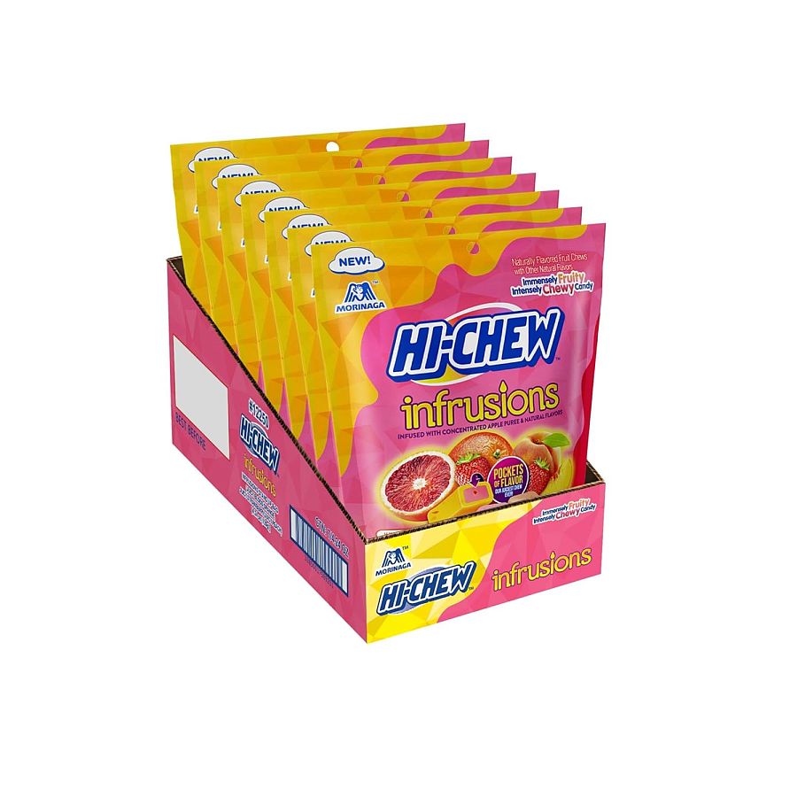 Hi Chew Infrusions Orchard Fruit Mix Blood Orange Peach 4.24 oz 7 ct