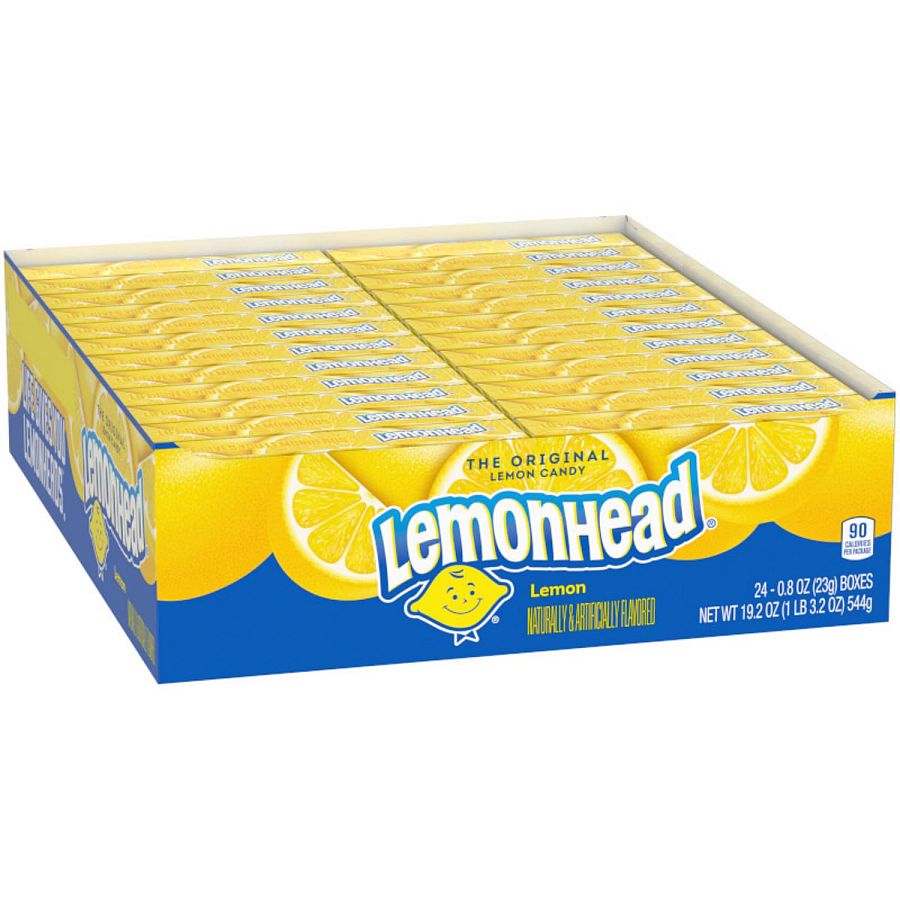 Lemonhead Original Candy 24 Count 0.80 Ounce Boxes Tray