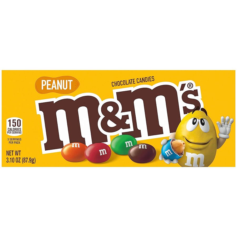 M&M Peanut 3.1 Ounce 12 count theater box