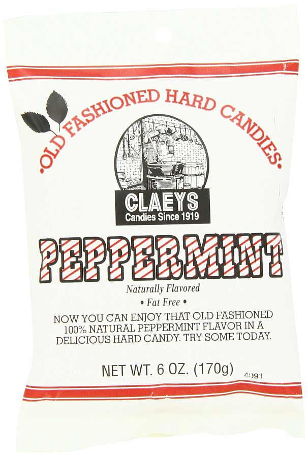 Claeys Peppermint Hard Candies 6 Count 6 Ounce