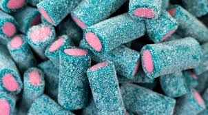 Skane Swedish Sour Mini Dynamit Blue Pink Gummy Sticks 2.2 lb