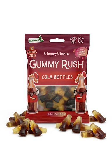 Gummy Rush Cola Bottle Gummy Candy 3.17oz 12ct Tray Copy