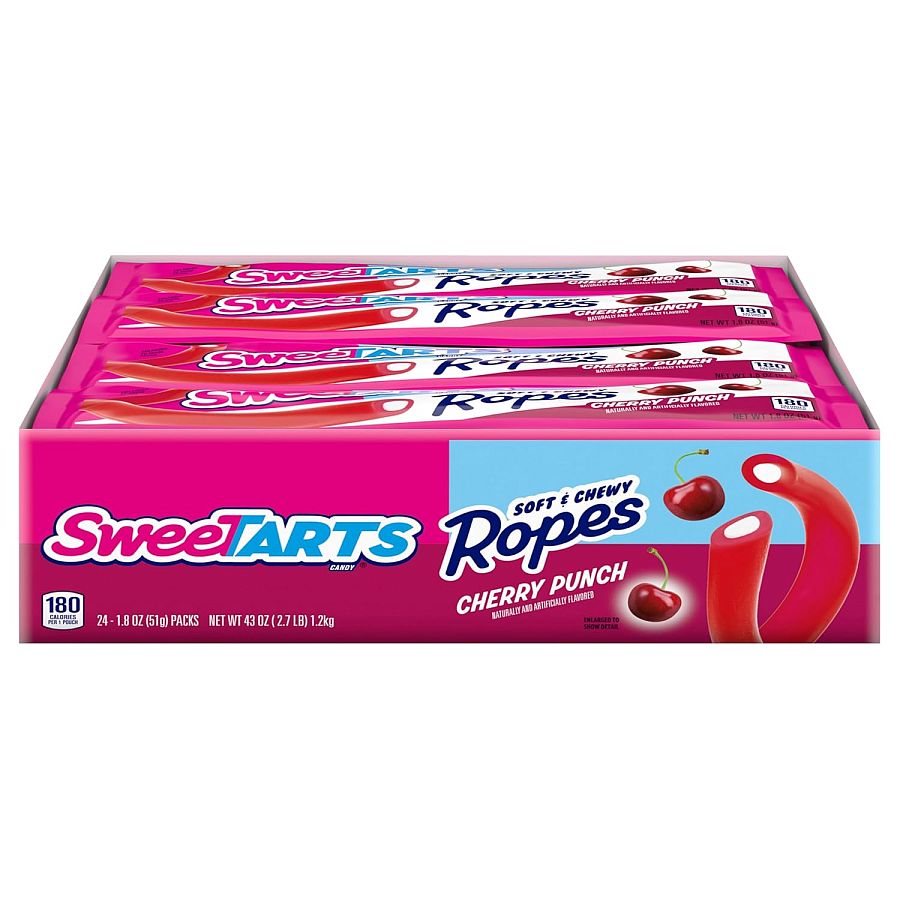 SweeTARTS Soft and Chewy Ropes Cherry Punch 1.8 oz 24 ct