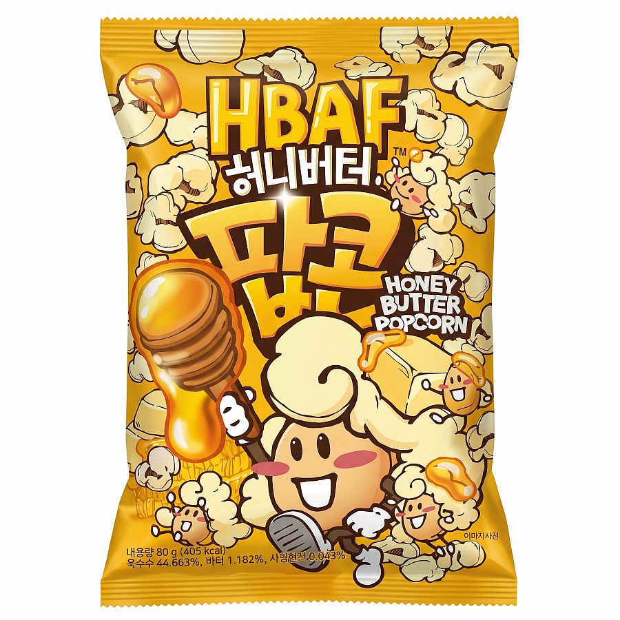 HBAF Korea Import Honey Butter Popcorn 2.82 oz 12 ct